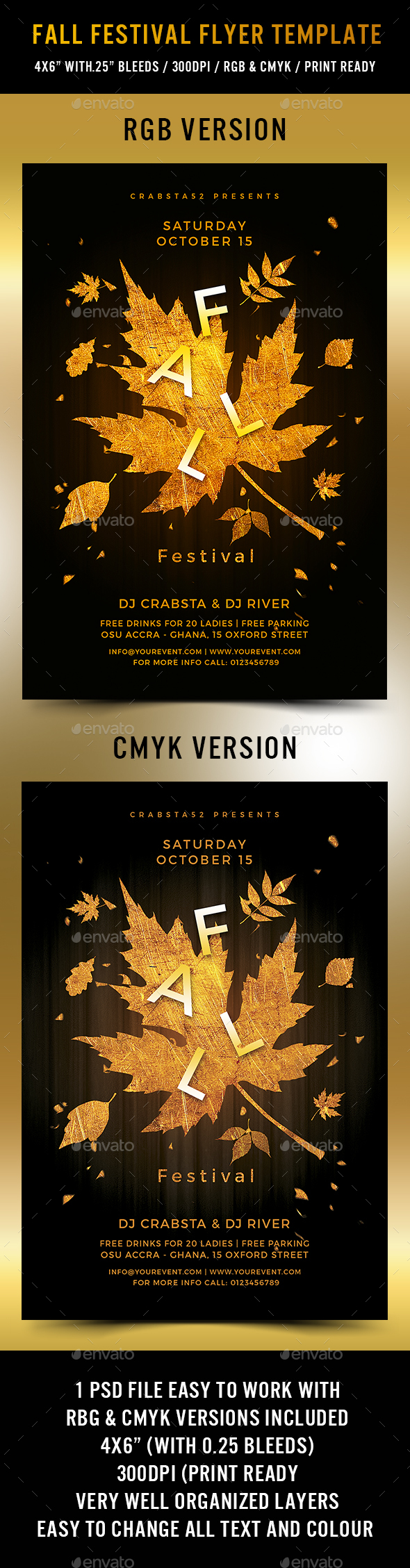 Fall Festival Flyer Template by Crabsta52 GraphicRiver